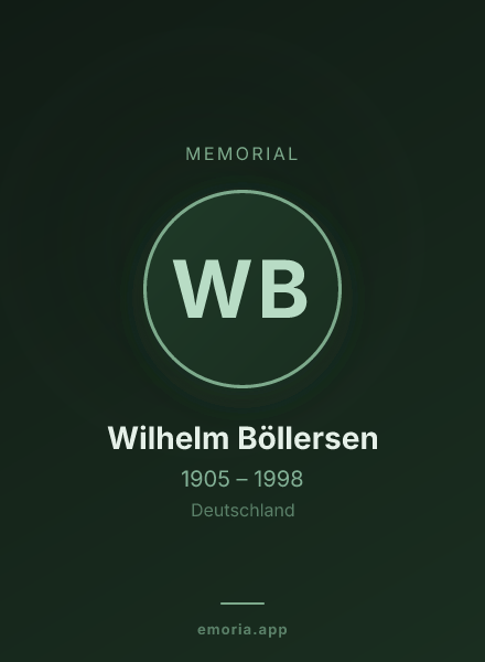 Memorial portrait of Wilhelm Böllersen
