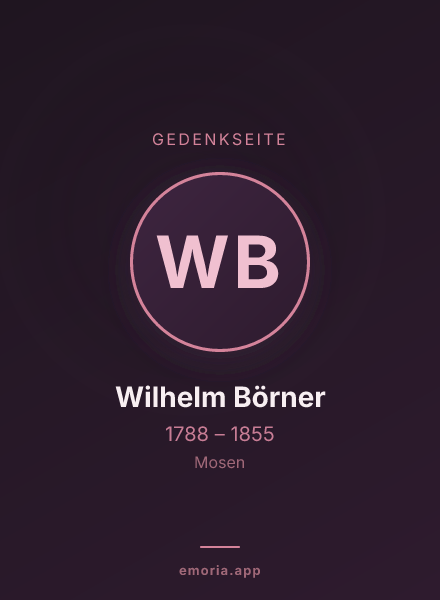 Gedenkportrait von Wilhelm Börner
