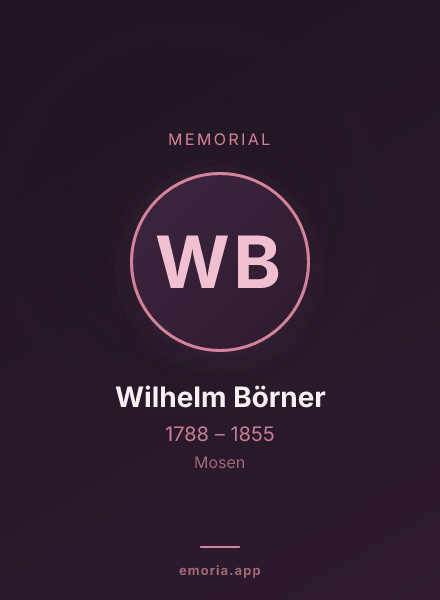 Memorial portrait of Wilhelm Börner