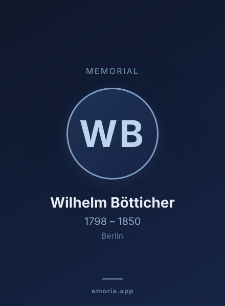 Memorial portrait of Wilhelm Bötticher