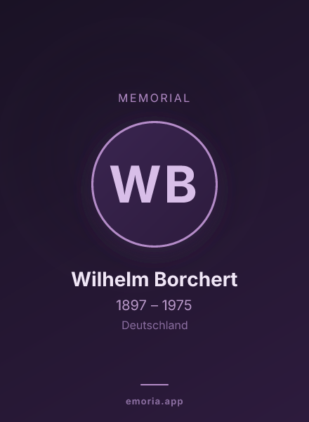Memorial portrait of Wilhelm Borchert