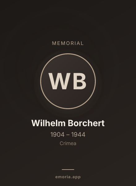 Memorial portrait of Wilhelm Borchert
