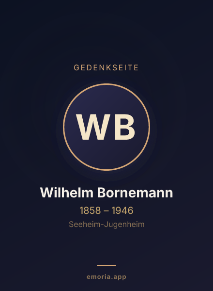 Gedenkportrait von Wilhelm Bornemann