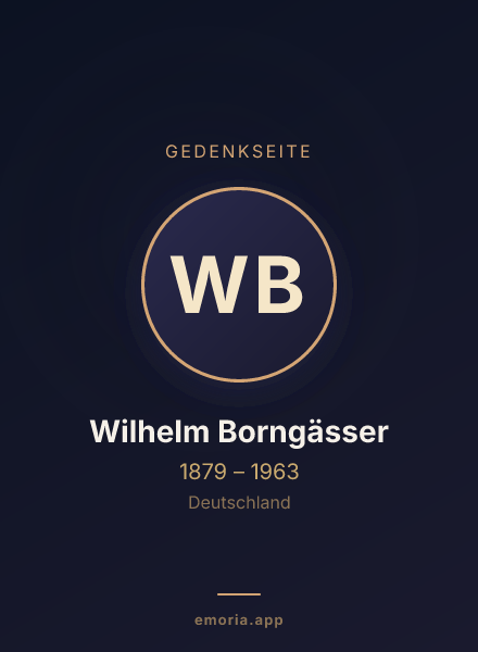 Gedenkportrait von Wilhelm Borngässer