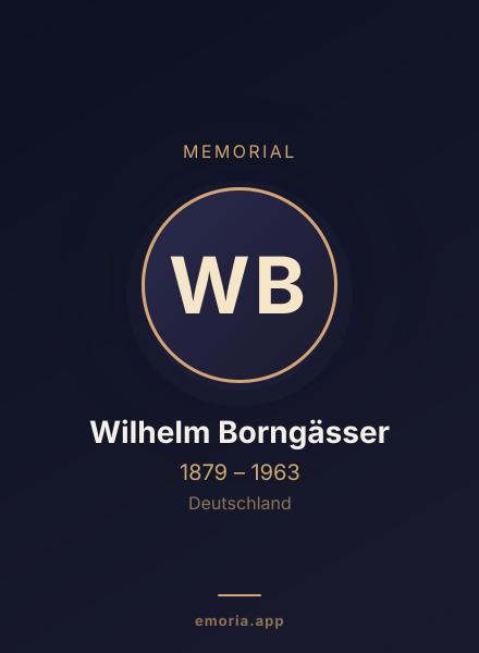 Memorial portrait of Wilhelm Borngässer