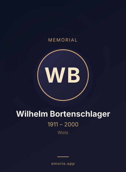 Memorial portrait of Wilhelm Bortenschlager