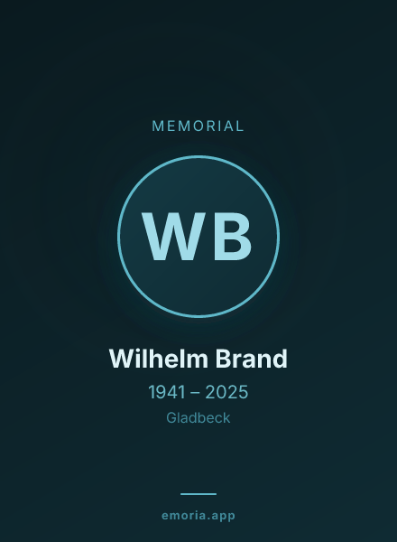 Memorial portrait of Wilhelm Brand