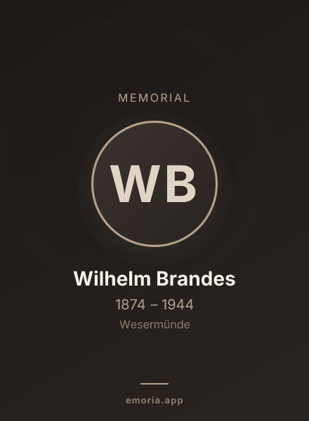 Memorial portrait of Wilhelm Brandes