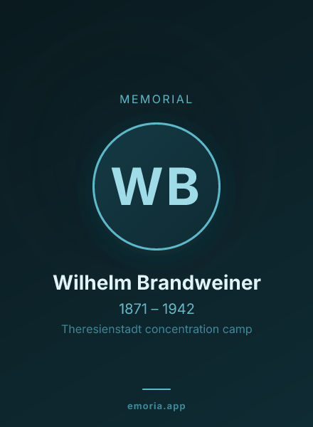 Memorial portrait of Wilhelm Brandweiner