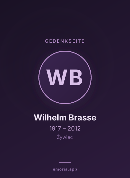 Gedenkportrait von Wilhelm Brasse