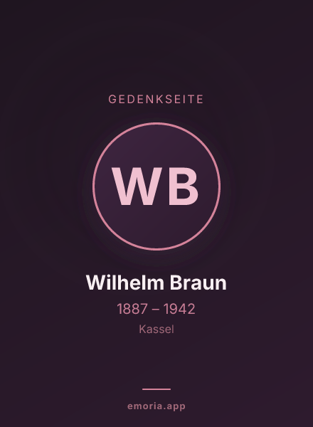 Gedenkportrait von Wilhelm Braun