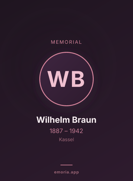 Memorial portrait of Wilhelm Braun