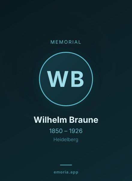 Memorial portrait of Wilhelm Braune
