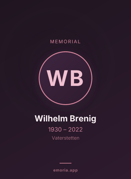 Memorial portrait of Wilhelm Brenig
