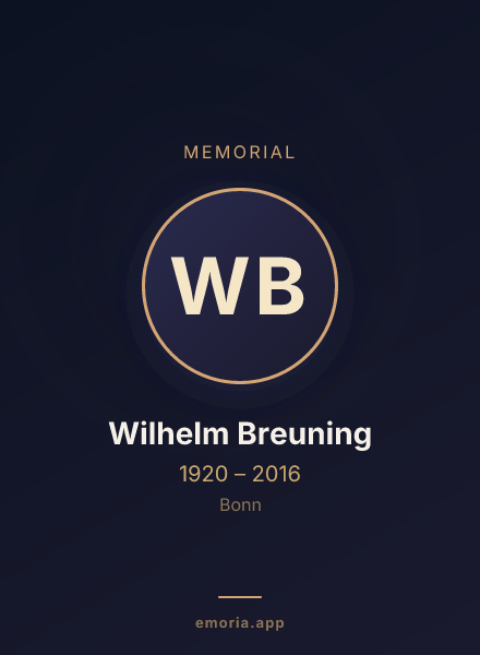 Memorial portrait of Wilhelm Breuning