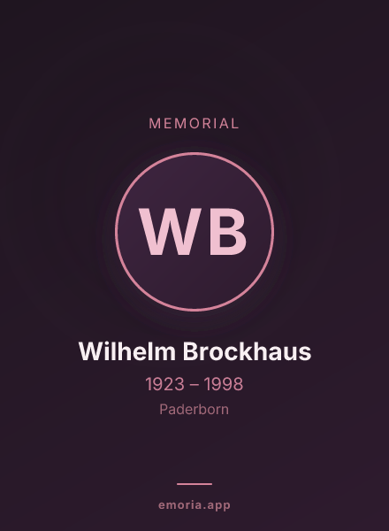 Memorial portrait of Wilhelm Brockhaus