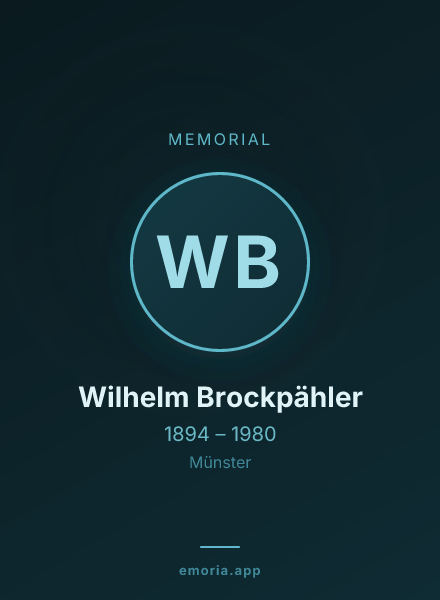 Memorial portrait of Wilhelm Brockpähler