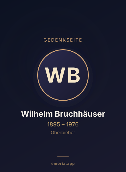 Gedenkportrait von Wilhelm Bruchhäuser
