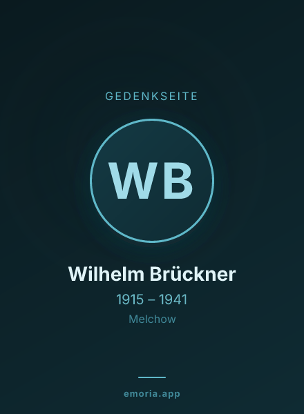 Gedenkportrait von Wilhelm Brückner
