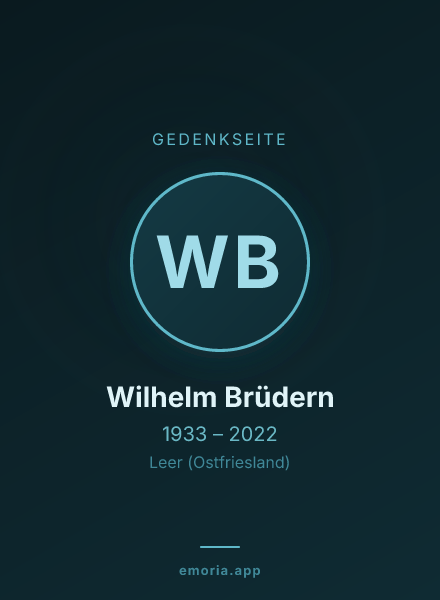 Gedenkportrait von Wilhelm Brüdern