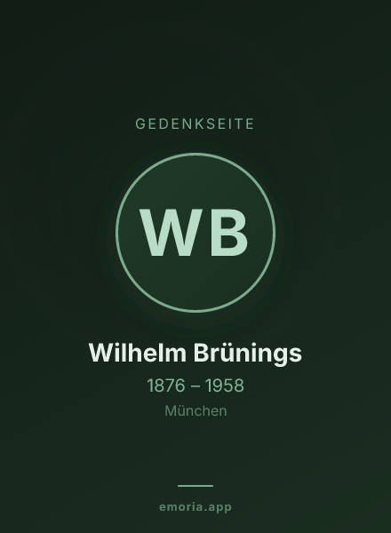 Gedenkportrait von Wilhelm Brünings