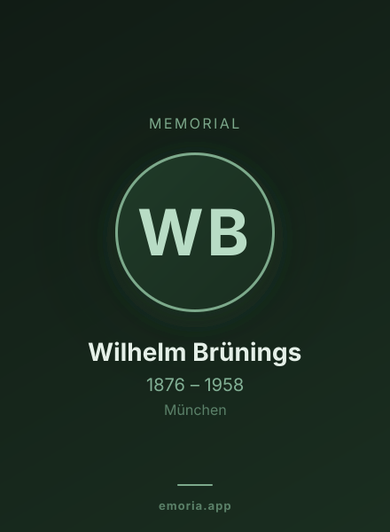 Memorial portrait of Wilhelm Brünings