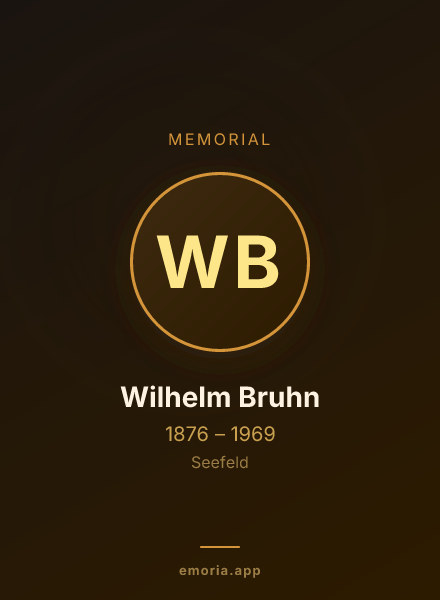 Memorial portrait of Wilhelm Bruhn