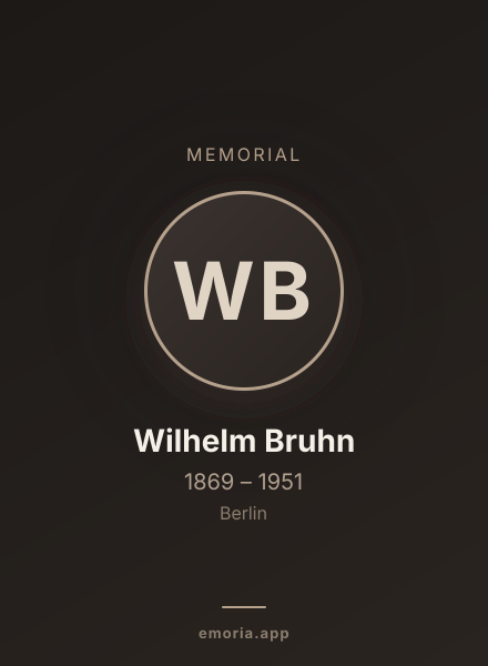 Memorial portrait of Wilhelm Bruhn