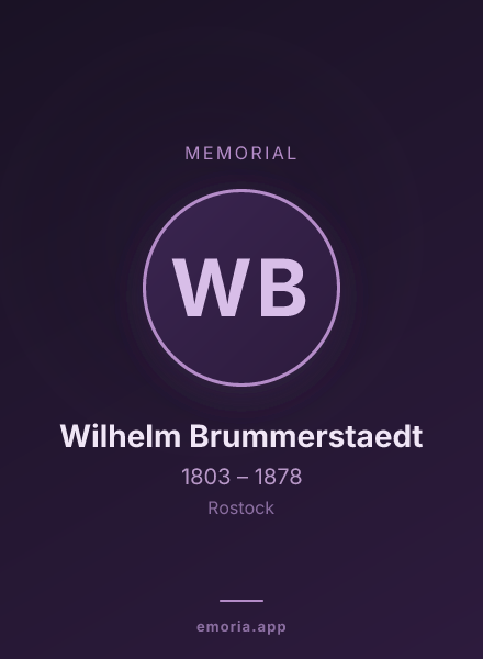 Memorial portrait of Wilhelm Brummerstaedt