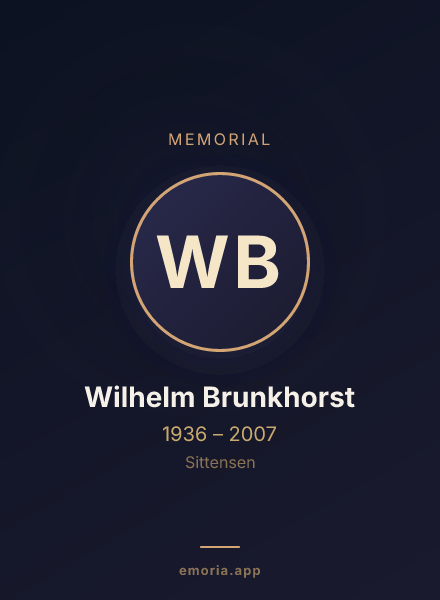 Memorial portrait of Wilhelm Brunkhorst