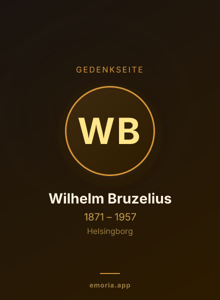 Gedenkportrait von Wilhelm Bruzelius