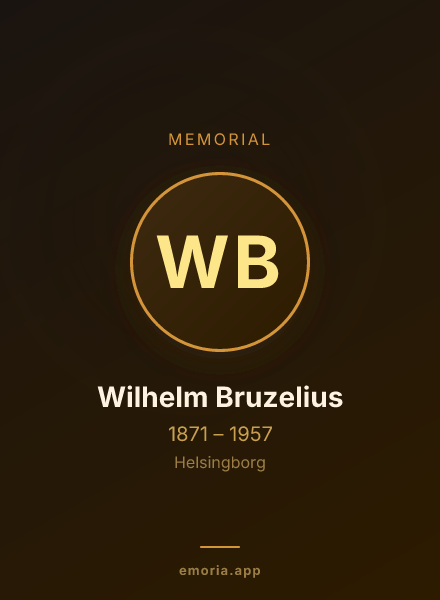 Memorial portrait of Wilhelm Bruzelius
