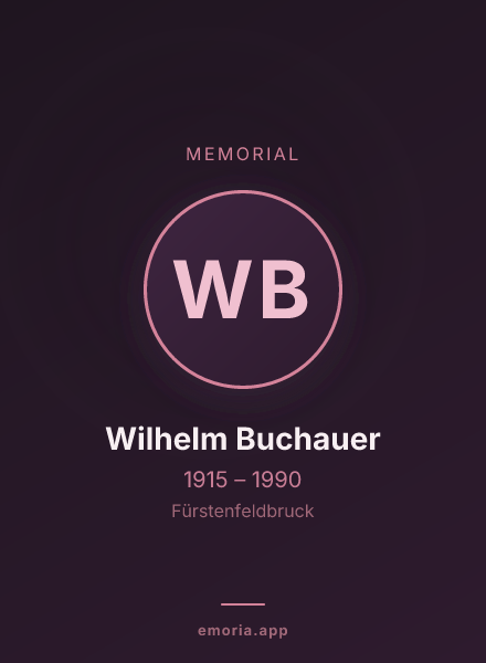 Memorial portrait of Wilhelm Buchauer