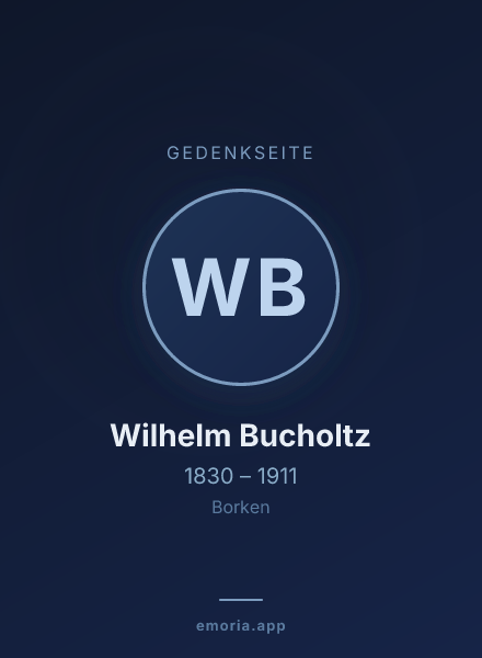 Gedenkportrait von Wilhelm Bucholtz