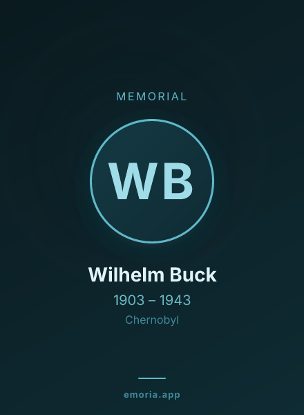 Memorial portrait of Wilhelm Buck
