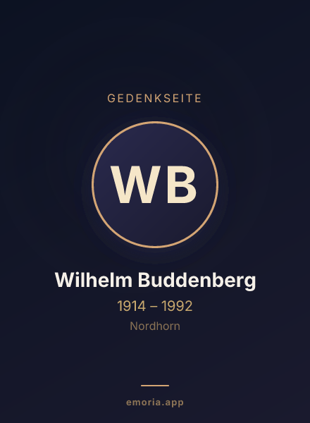 Gedenkportrait von Wilhelm Buddenberg