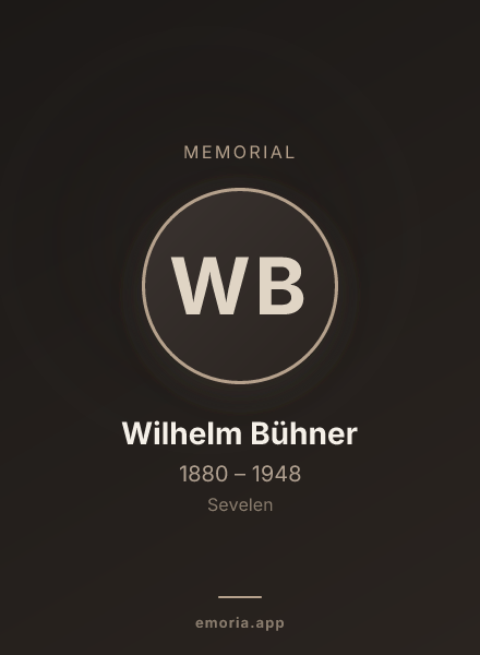 Memorial portrait of Wilhelm Bühner