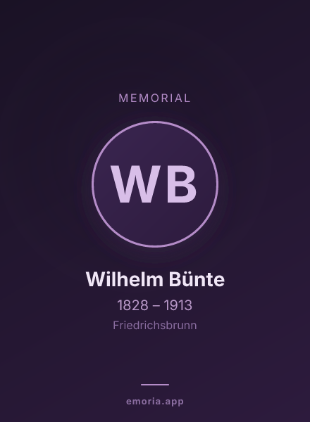 Memorial portrait of Wilhelm Bünte