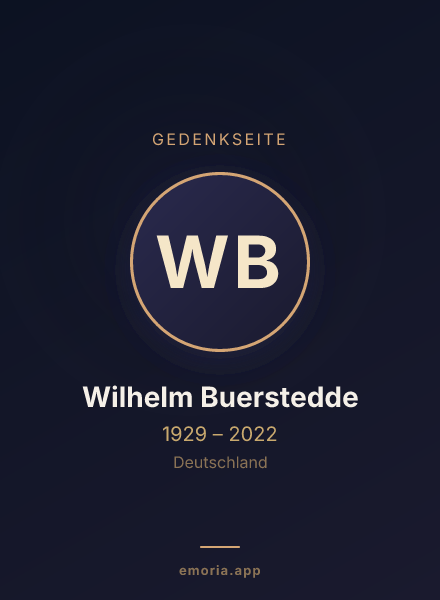 Gedenkportrait von Wilhelm Buerstedde