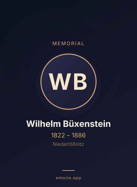 Memorial portrait of Wilhelm Büxenstein