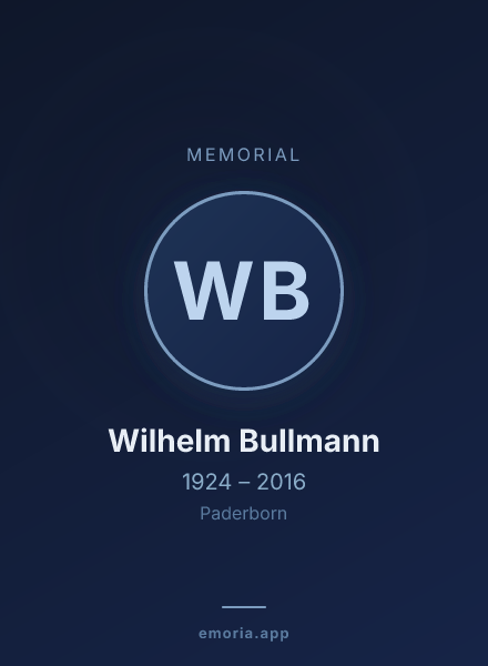 Memorial portrait of Wilhelm Bullmann