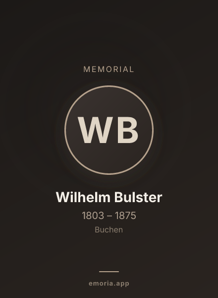 Memorial portrait of Wilhelm Bulster