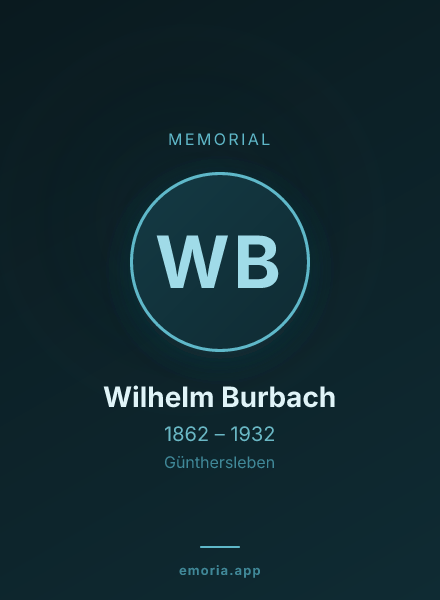 Memorial portrait of Wilhelm Burbach
