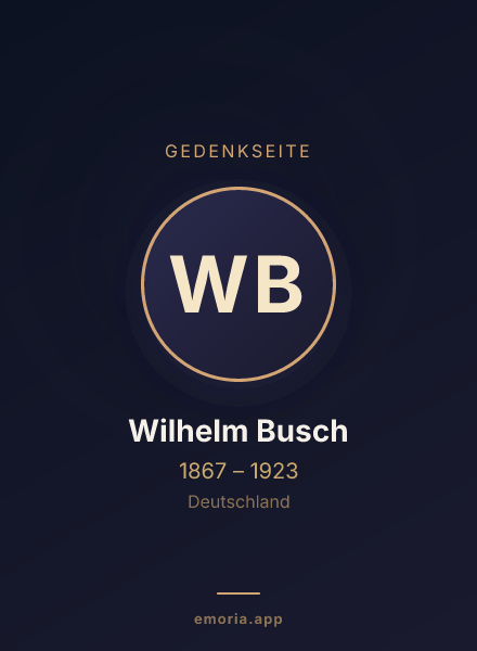 Gedenkportrait von Wilhelm Busch