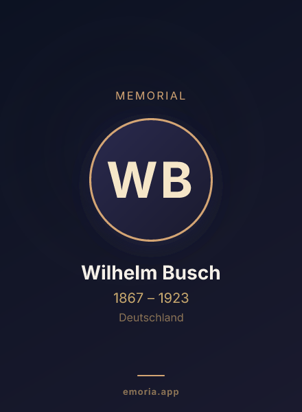 Memorial portrait of Wilhelm Busch
