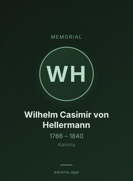 Memorial portrait of Wilhelm Casimir von Hellermann