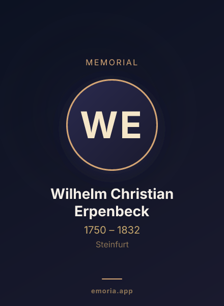 Memorial portrait of Wilhelm Christian Erpenbeck