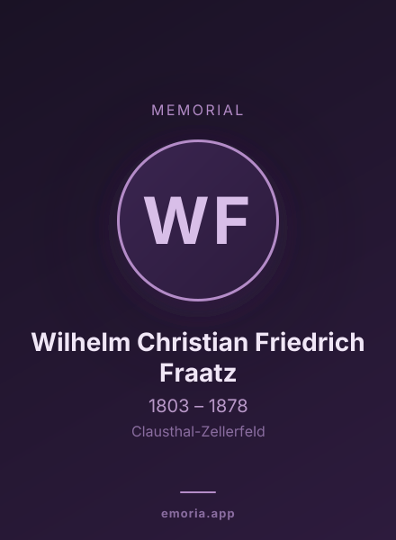 Memorial portrait of Wilhelm Christian Friedrich Fraatz
