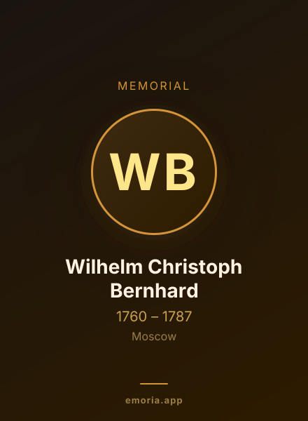 Memorial portrait of Wilhelm Christoph Bernhard