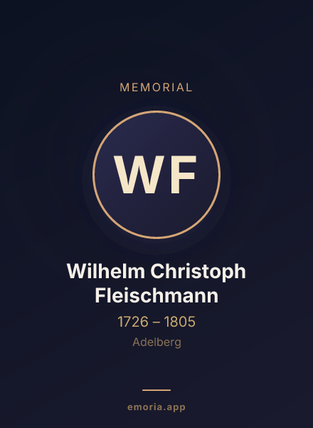 Memorial portrait of Wilhelm Christoph Fleischmann